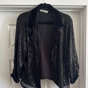 Grace Karin Black Sequin Blazer